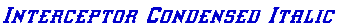 Interceptor Condensed Italic フォント